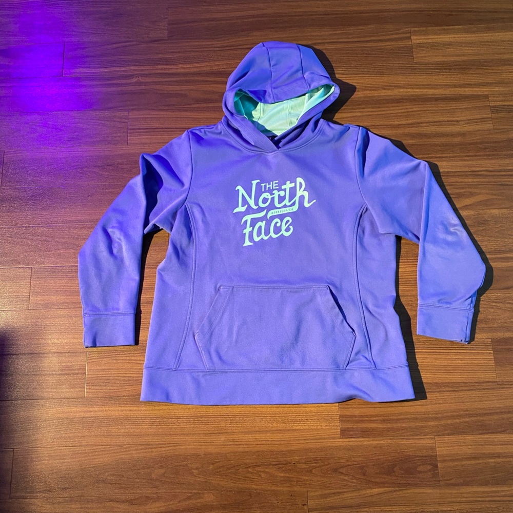 Purple women’s XL North Face hoodie